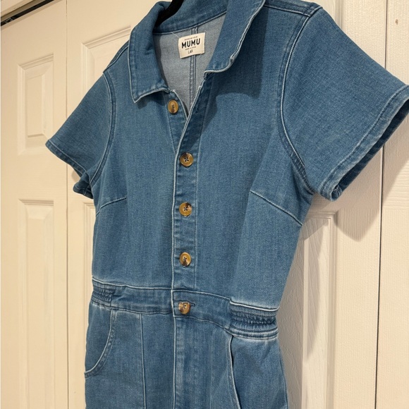 Show me your Mumu Emery Denim Jumpsuit - French Blue - L - Picture 5 of 6